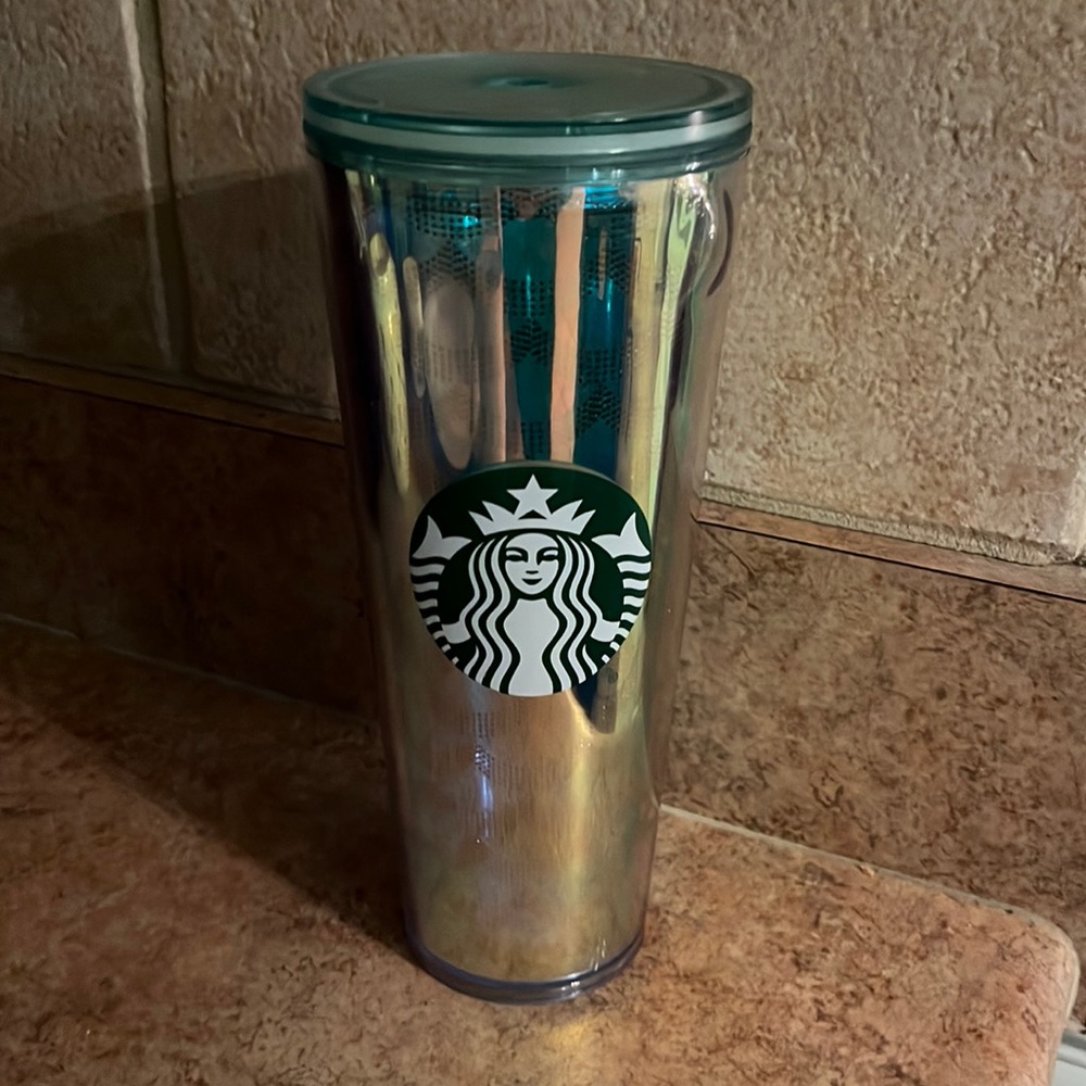 Starbucks iridescent mermaid scales tumbler venti no straw.